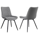 Diggs - Upholstered Swivel Dining Side Chair (Set of 2) - Gray - Atlantic Fine Furniture Inc