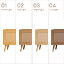 TV Stand With Storage & Cable Holes - Natural Wood