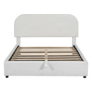 Upholstered Platform Bed With Hydraulic Storage System