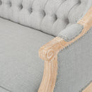 French Country Chesterfield Style Tufted Loveseat