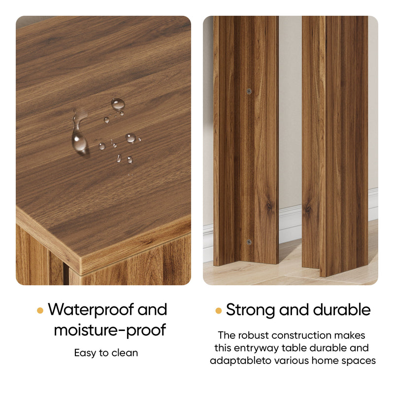 Farmhouse Style Extra Long Walnut Console Table