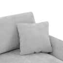 Modern Oversized Sectional Sofa, L-Shaped Luxury Couch Set With 2 Free Pillows, 5 Seat Chenille Indoor Furniture With Chaise For Living Room