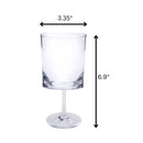 Halo - Leadingware Oval Plastic Wine Glasses (Set of 4) Unbreakable Bpa Free Acrylic, 12Oz - Clear