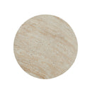 Outdoor Travertine Concrete Side Table - Beige