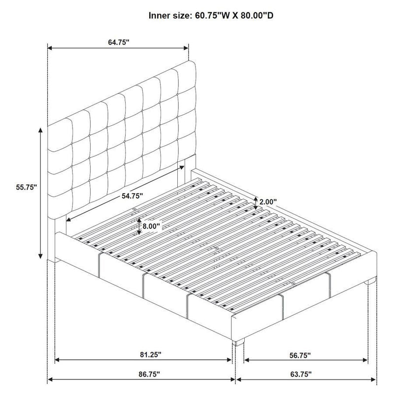 Medley - Genuine Leather Platform Bed