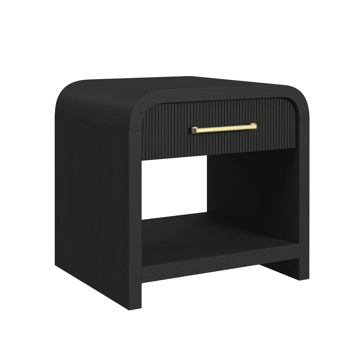 Ridgemont End Table With USB in Black by Elements International, view 2