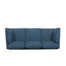 Diaphanous - Upholstered 3 Seater Sofa With 2 Accent Pillows And Wood Legs