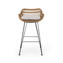 Outdoor Rattan Bar Chair With Metal Legs