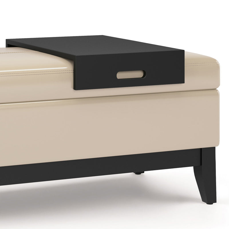 Oregon - Contemporary Storage Ottoman Bench With Tray