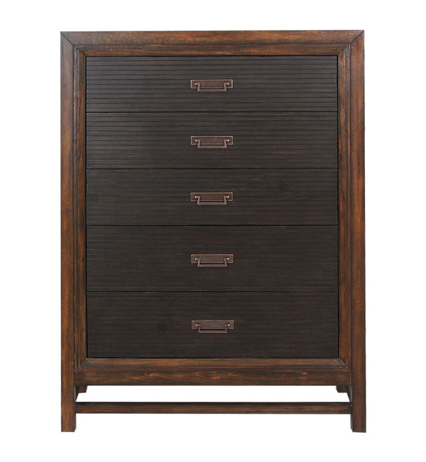 Branson - 5 Drawer Chest, Two Tone - Brown