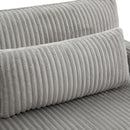 Modern Corduroy Loveseat Sofa With 4 Pillows