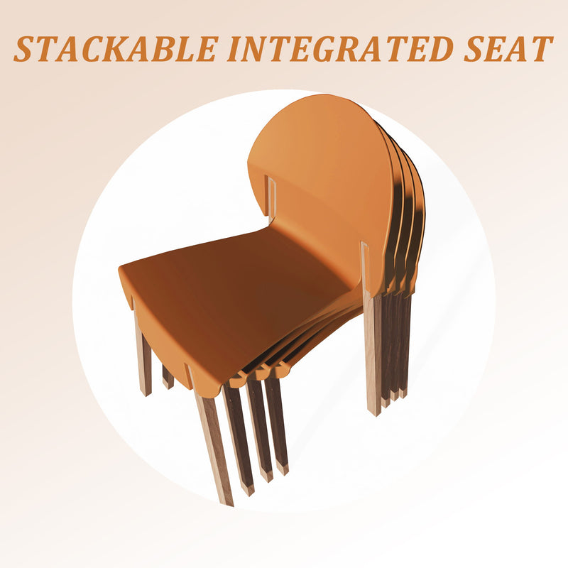4 Piece Set Of Single Chairs With Long Table