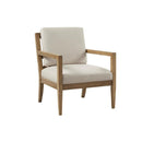 Tage - Upholstered Accent Armchair With Slatted Back Design - Ivory