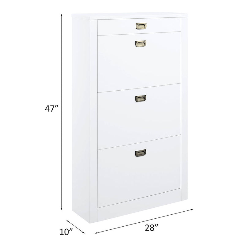 Pagan - Shoe Cabinet - White High Gloss