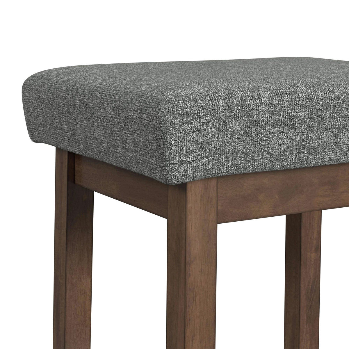 Santa Barbara Kitchen Island & 2 Counter Stools With Fabric in Walnut / Dark Gray by Elements International, view 15