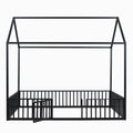 Metal House Bed With Fence And Door
