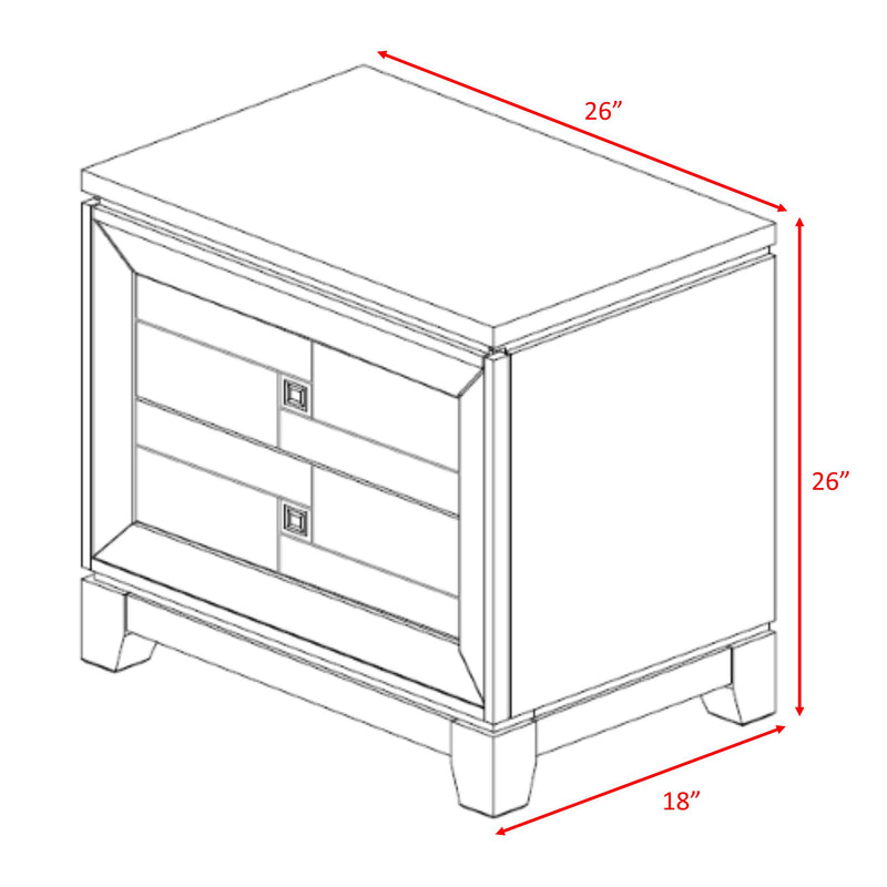 Louis Philippe - Panel Bed