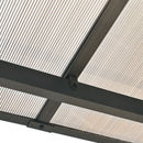 Outdoor Wall Mounted Gazebo With Sloped Roof Design, Uv Protection, And Durable Iron Frame - Gray