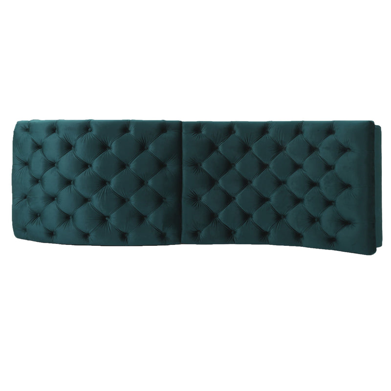 Elegant Tufted Chaise Lounge With Curved Design