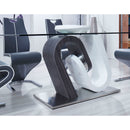 Anne - Dining Table - White / Gray