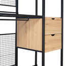 Open Style Wardrobe With Hanging Rails, Shelves And Drawers