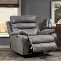 Dual Okin Motor Rocking And 240° Swivel Single Sofa Seat Recliner Chair Infinite Position, Head Rest With Power Function