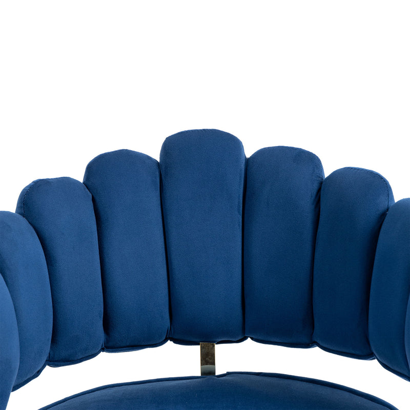 Modern Velvet Home Office Desk Chair With Adjustable Height And Swivel Wheels