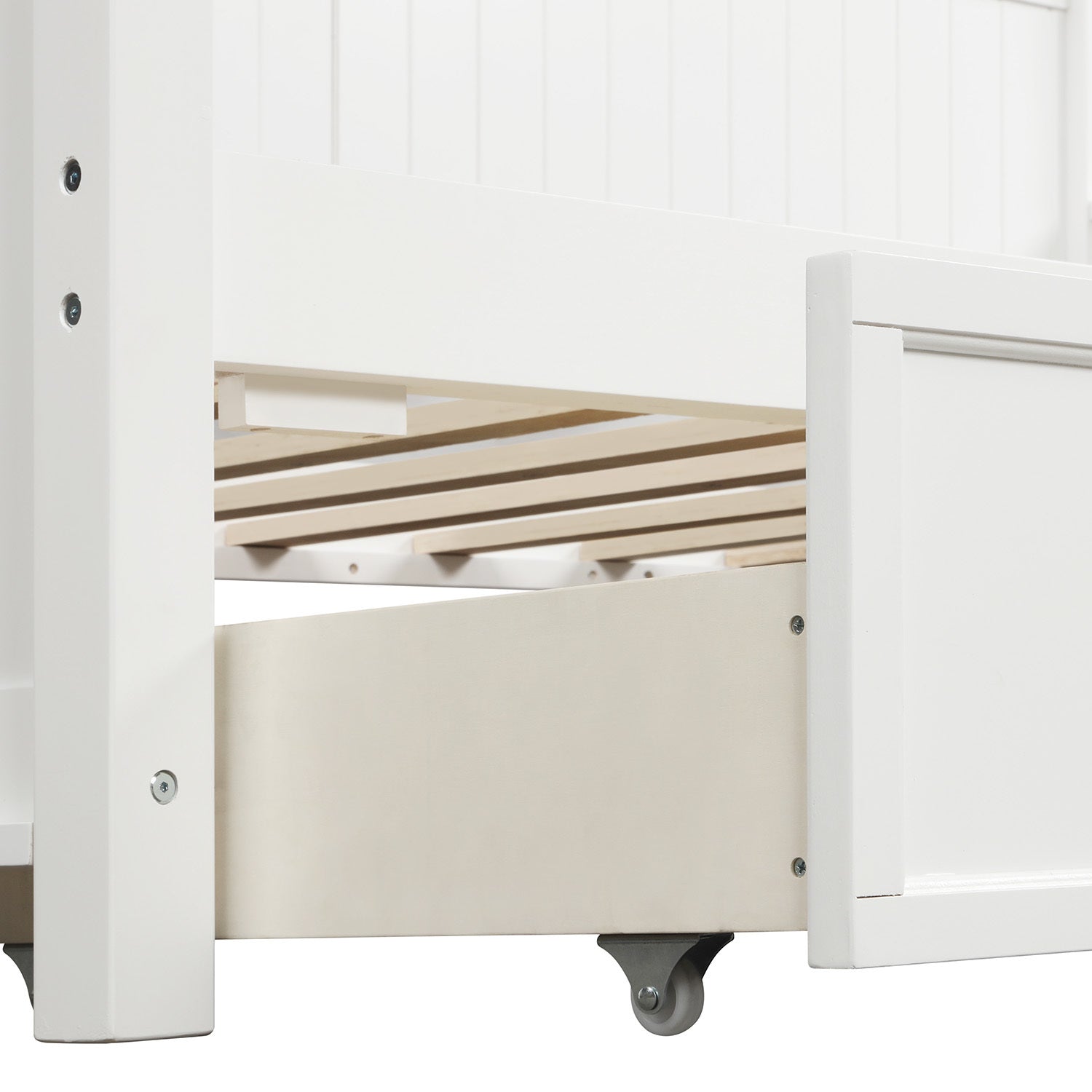 Wood Daybed with Three Drawers ,Twin Size Daybed,No Box Spring Needed ,White