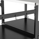 Outdoor Grill Table For Big Egg Style Bbq With Metal Grill Cart And Storage Box And Metal And Stainless Steel - Black / Silver