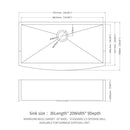 Farmhouse 36" Kitchen Sink Stainless Steel Apron Front - Brushed Nickel