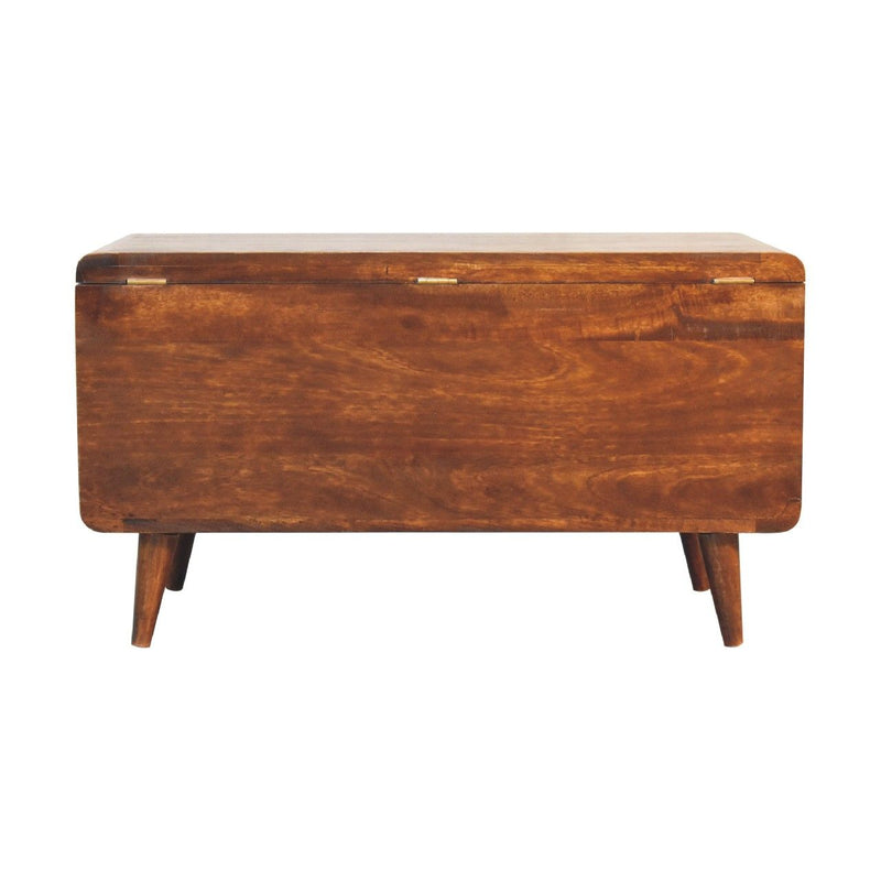 Curved Blanket Box - Chestnut