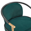 Contemporary Upholstered Counter Stool Set With Metal Frame