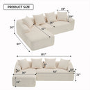 Combined 3 Seater Sofa With 4 Pillows