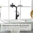 Kitchen Waterfall Faucet With Pull Down Sprayer, Single Handle, 360 Degree Rotating