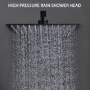 12" Ceiling Mount Shower System With Rain Mixer And Handheld Shower