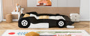 Race Car-Shaped Platform Bed With Wheels