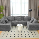 Modular U Shaped Sectional Sofa With Reversible Design