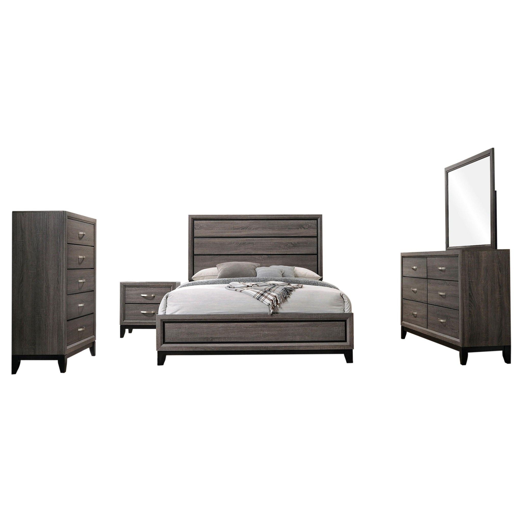 Watson 5-piece Eastern King Bedroom Set Grey Oak