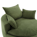 360° Swivel Accent Barrel Chair With Dual Layer Cushion And 3 Removable Pillows