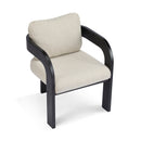 Dining Chairs With Pillow Back (Set of 2) - Beige / Black