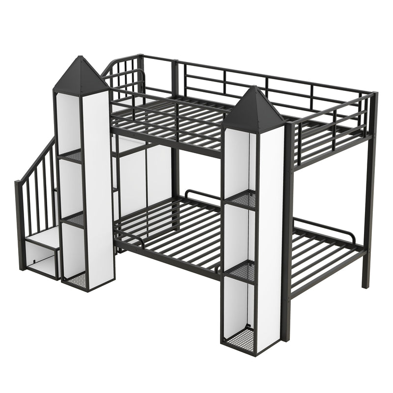 Castle Shaped Bunk Bed With Wardrobe And Storage