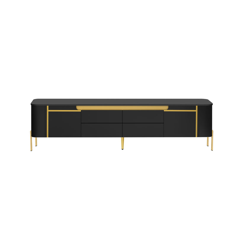 TV Stand For TVs Up To 80" With 4 Drawers And 2 Spacious Cabinets