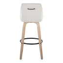 Hannah - Transitional Fixed Height Barstool With Swivel With Round Footrest (Set of 2)