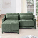 Stylish Sofa With Ottoman And Lumbar Pillows, Ergonomic Design