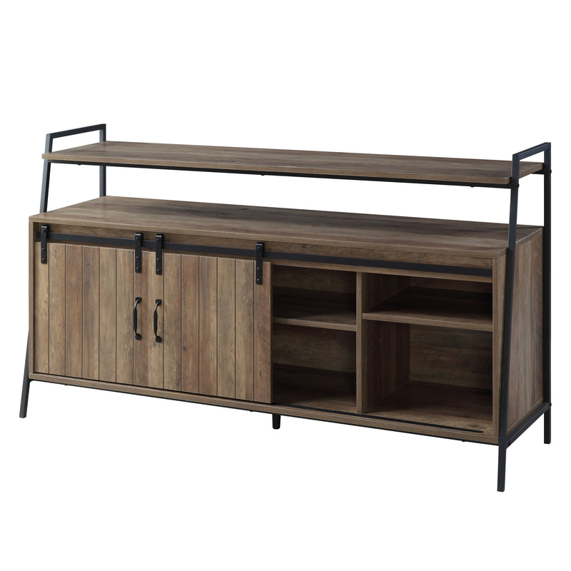 Rashawn TV Stand - Rustic Oak & Black Finish