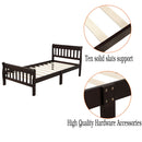 Platform Bed, Mattress Foundation Sleigh Bed With Headboard, Footboard, Slat Support