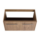 Modern Floating Bathroom Vanity With Resin Sink, Soft Close Doors