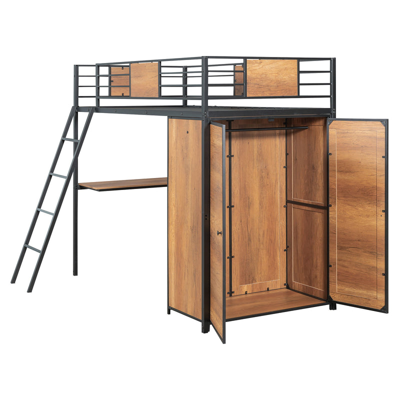 Loft Bed With L Shape Desk And Wardrobe