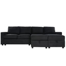 Convertible Sectional Sofa With Storage Chaise Lounges And USB Ports