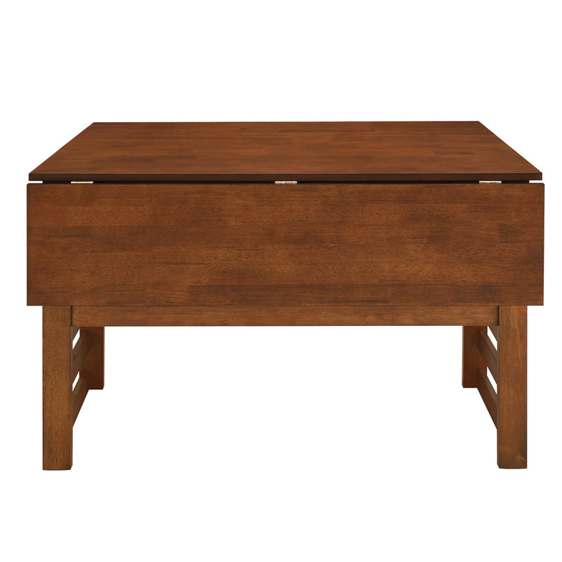 5 Piece Extendable Wood Square Dining Table Set With 2 Drop Leaves